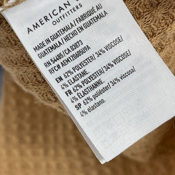 2/$30 American Eagle Outfitters Waffle Knit Button Front Cardigan Sweater Top - Picture 8 of 8